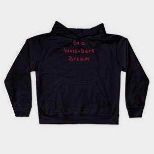 In a Wine-Dark Dream Flat Title Logo Comic Greek Mythology Kids Hoodie